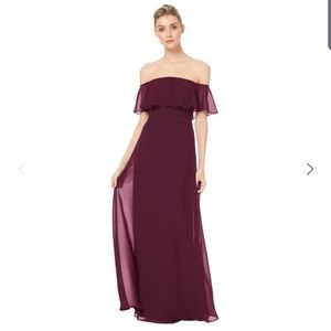 NWT Bill Levkoff Off-Shoulder Bridesmaid Dress - Style 1500